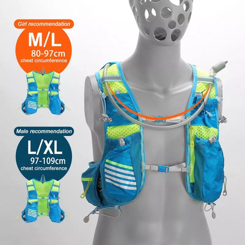 8L Hydration Vest Backpack for Running, Cycling & Hiking with 1.5L Water Bag - Image 2