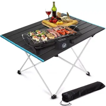Folding Picnic Table – Portable Outdoor Aluminum Camp Table for Travel & BBQ