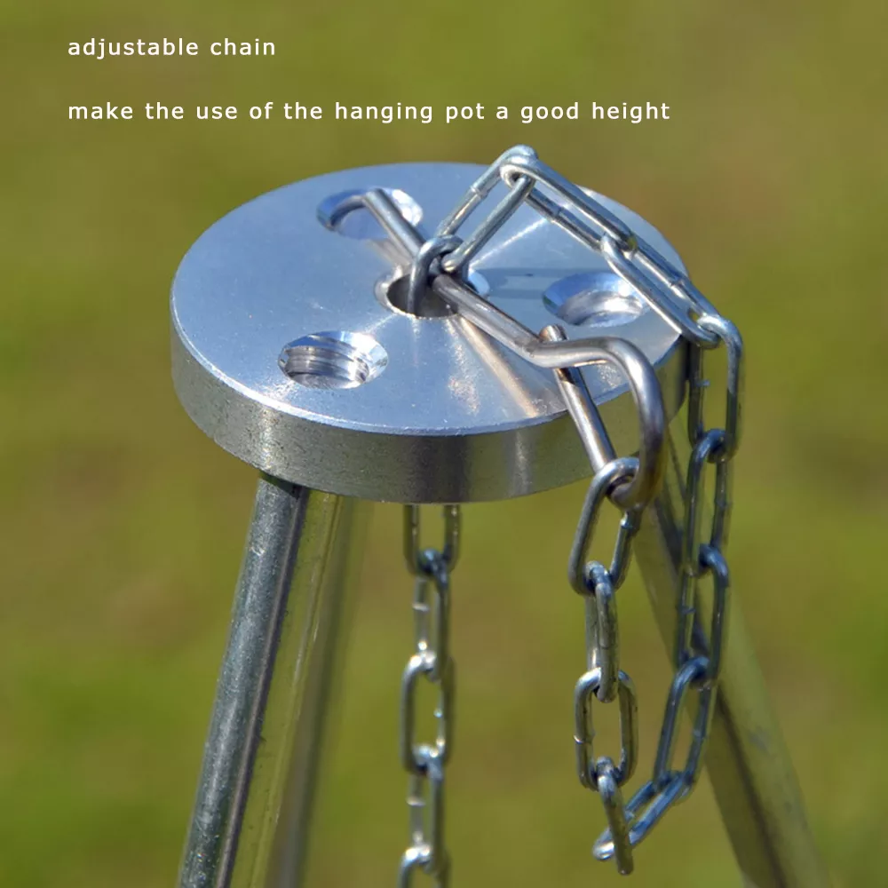 Portable Aluminum Camping Tripod for Dutch Oven and Campfire Cooking - Image 4