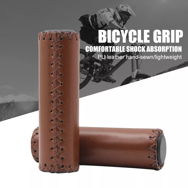 Ultralight Hand-Stitched PU Handlebar Grips for MTB and Road Bikes - Image 2
