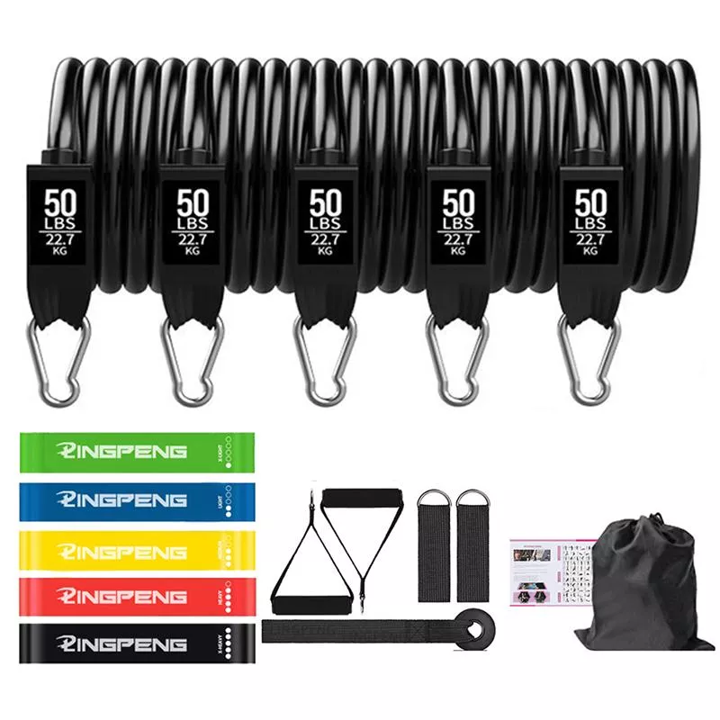 Resistance Bands Set with Handles for Strength Training and Home Workouts