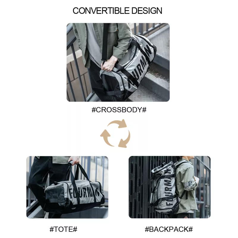 40L Waterproof Travel Backpack for Men with Wet/Dry Compartments - Image 5