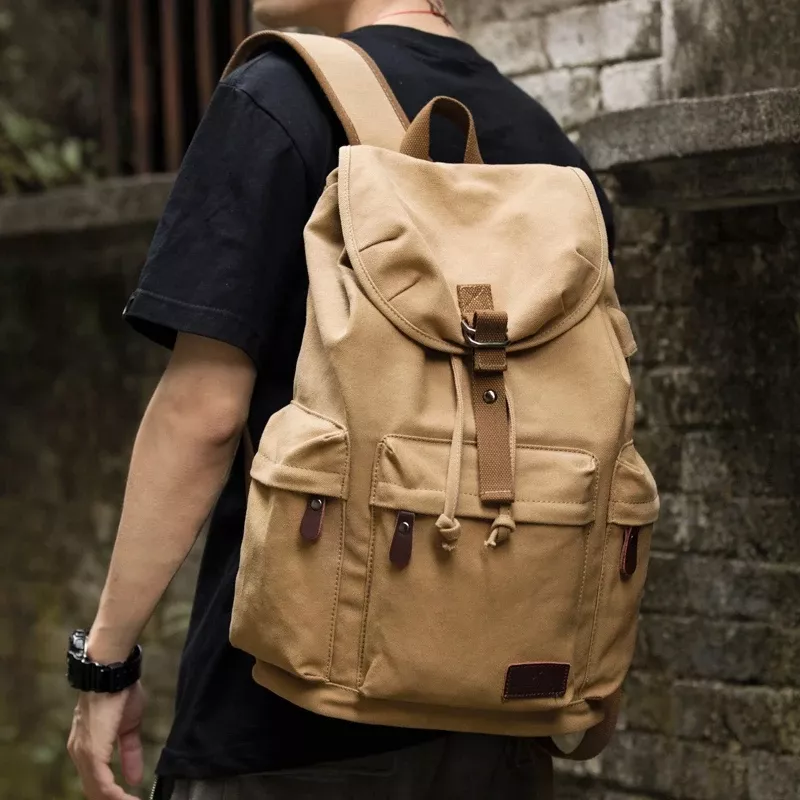 Large Capacity Vintage Canvas Backpack