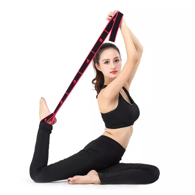 8-Section Elastic Yoga Dance Stretching Band for Fitness and Pilates