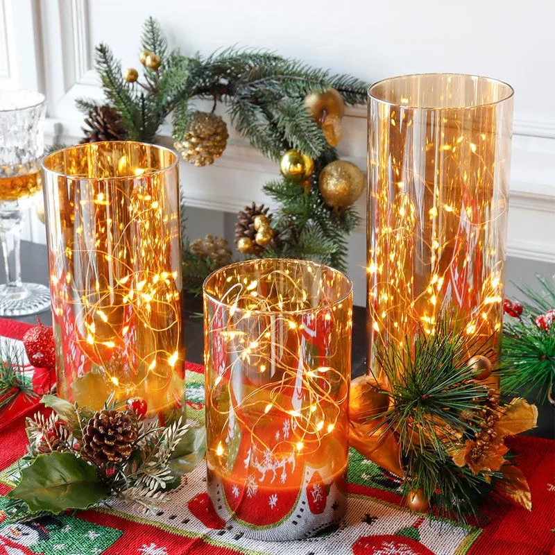 3-Piece LED Glass Flameless Candle Set with Remote Control - Image 5