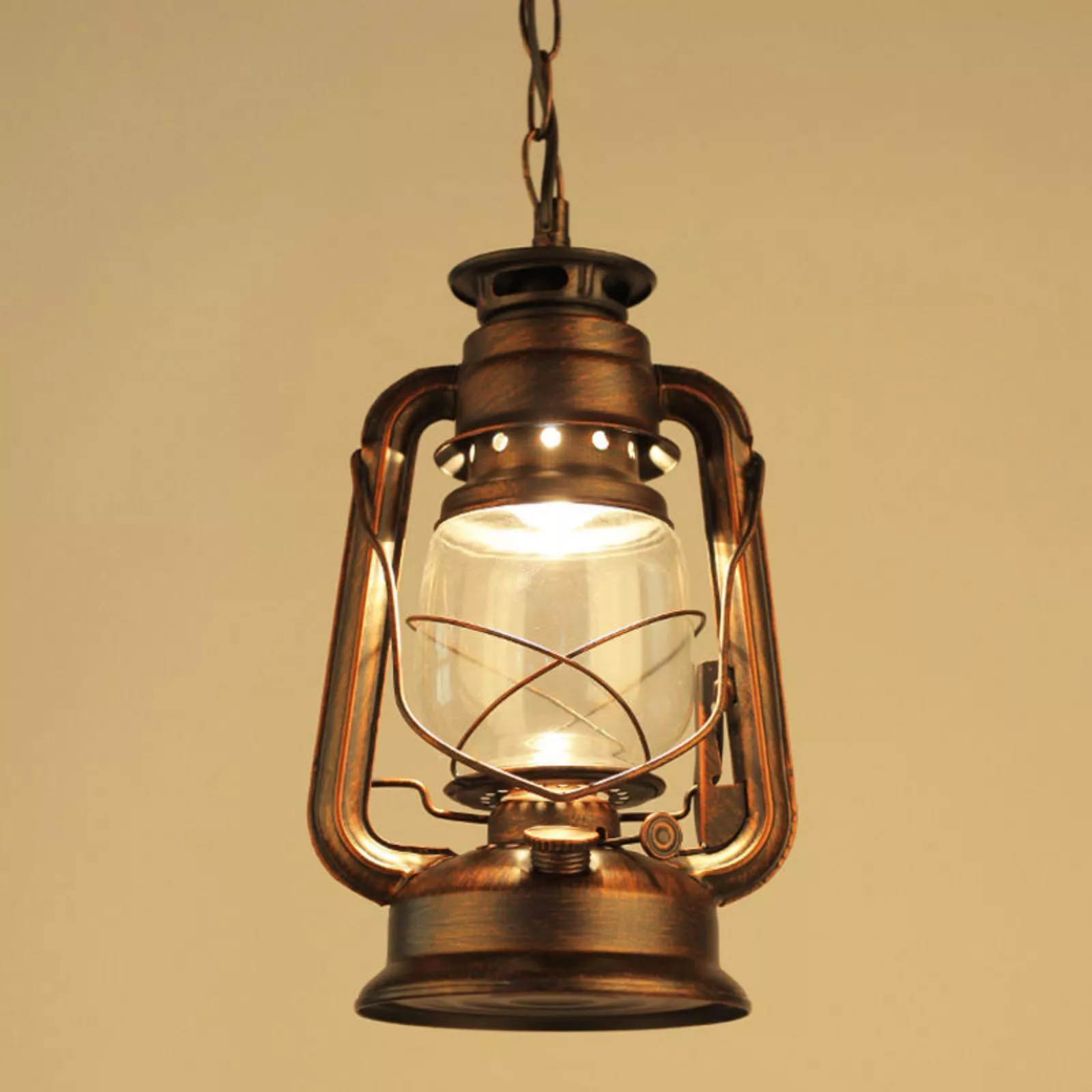Antique Bronze Retro Kerosene Lantern Lamp - Image 5