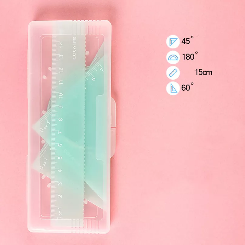 4Pcs Candy Color Ruler Set - Image 6