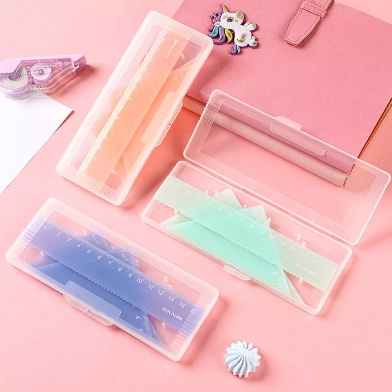4Pcs Candy Color Ruler Set